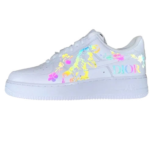 Easy   wear Train Step Nike AF1 "Dior - Dinosaur" Custom