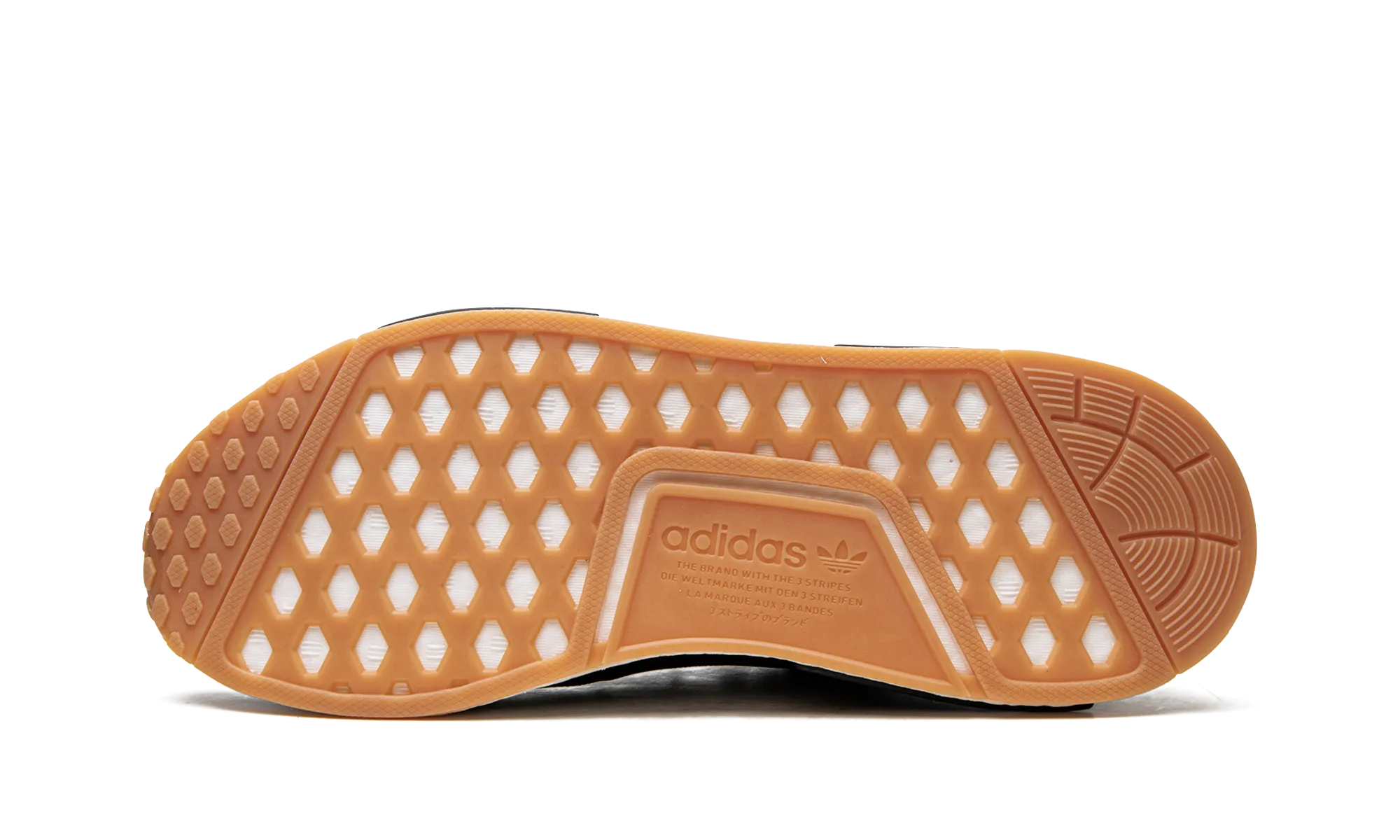 NMD_R1 PRIMEBLUE "BLACK GUM" Round Edge Durable Fit