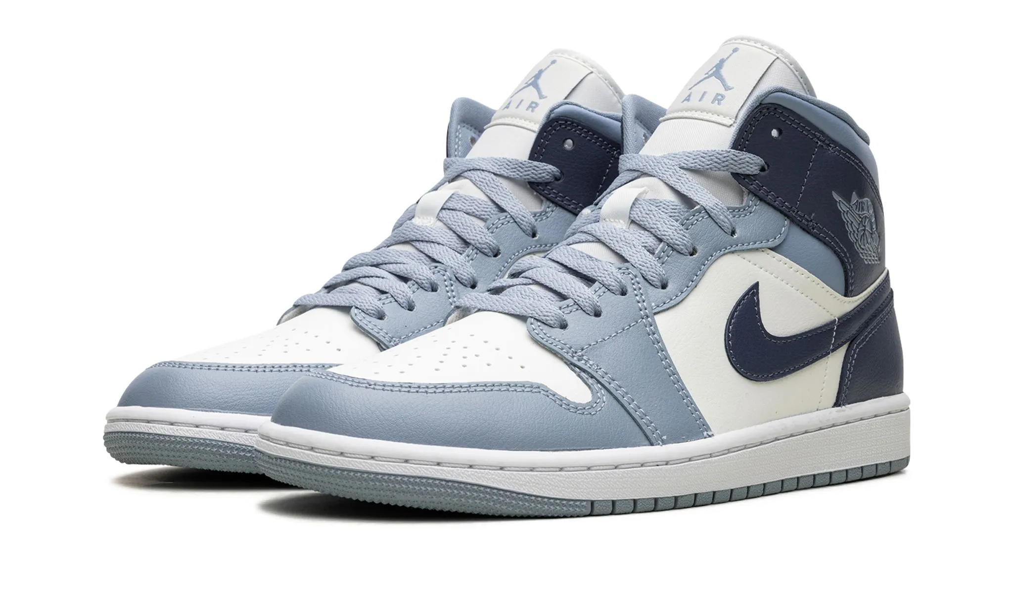 Wmns Air Jordan 1 Mid 'Two Tone Blue' Subtle Form Walk Time