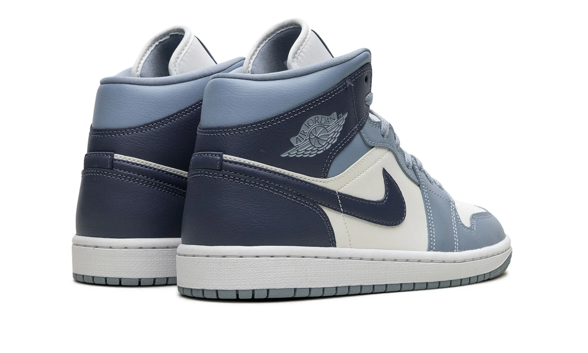 Wmns Air Jordan 1 Mid 'Two Tone Blue' Drill Walk Coffee Walk