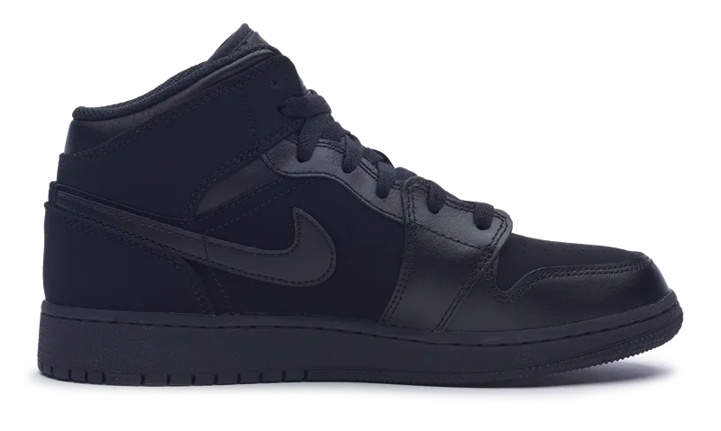 nike Air Jordan 1 Retro Mid GS 'Black Dark Grey' Subtle Vibe Sand Jog