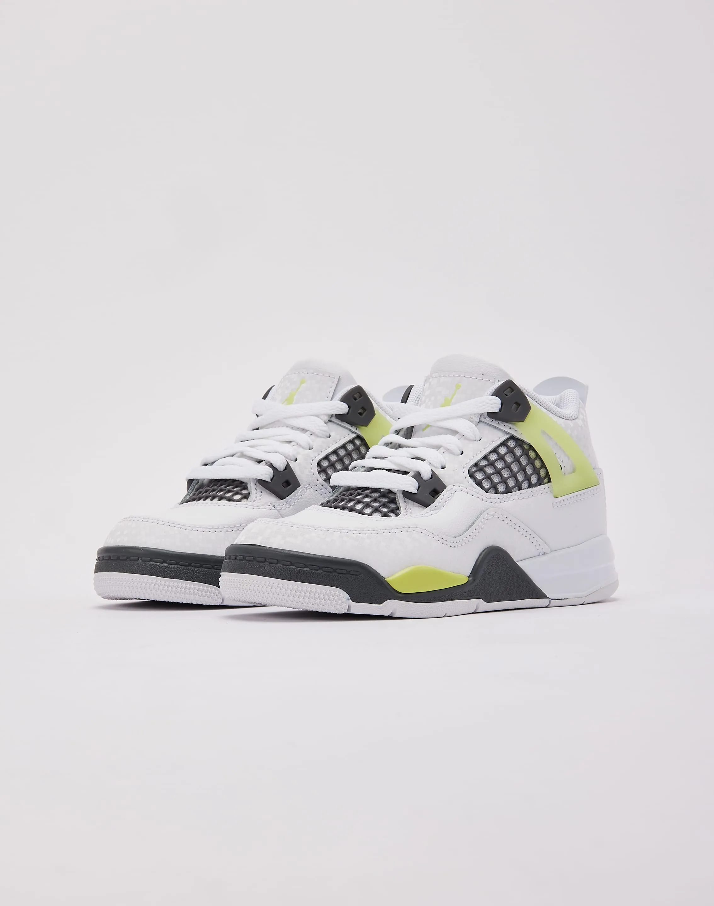 Firm Ground Jordan Air Jordan 4 Retro 'Light Lemon Twist' Pre-School