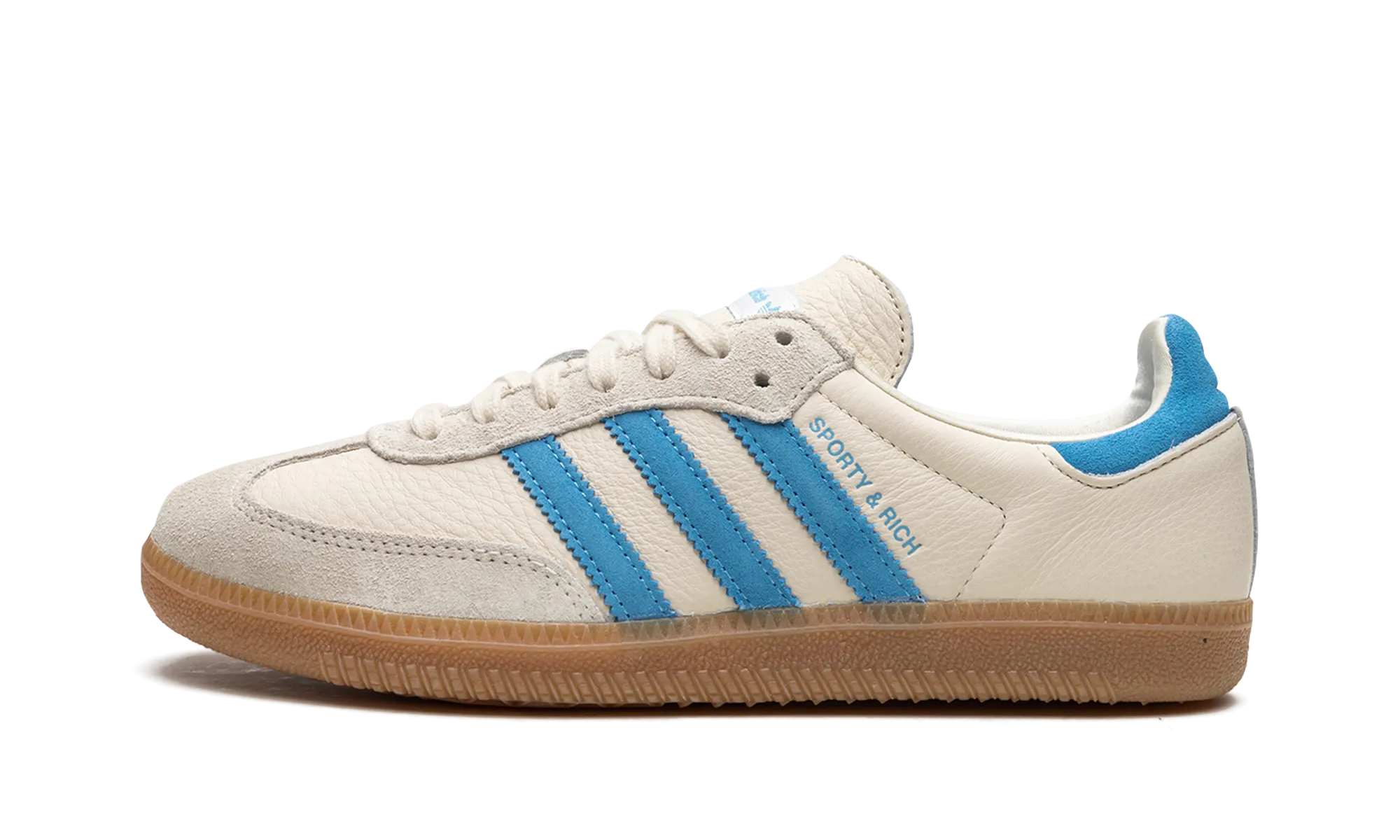 Slip Resistant Samba "Sporty & Rich - Cream Blue"