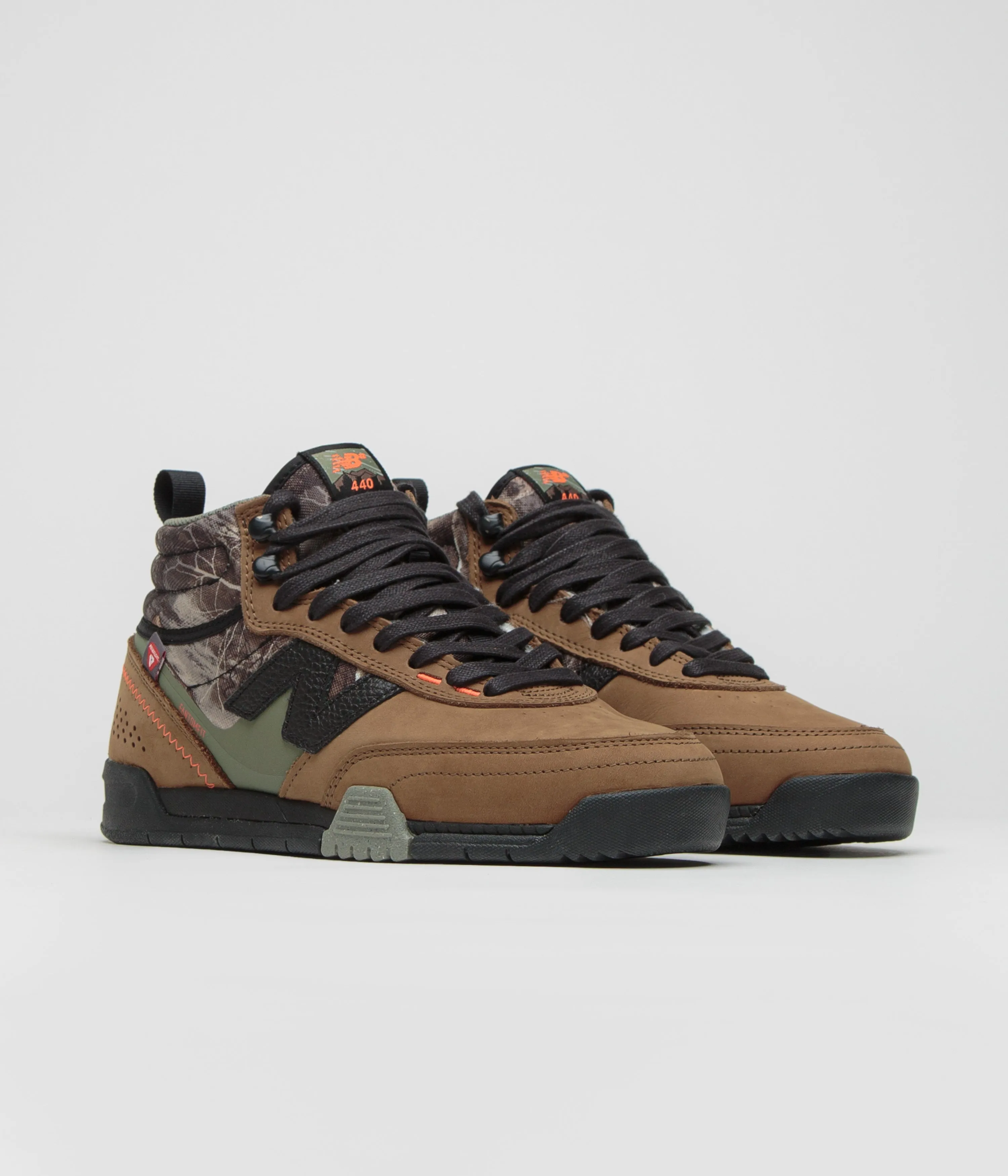 Skater-Grade New Balance Numeric 440 Trail High Shoes - Woodland / Black Fantasy Path