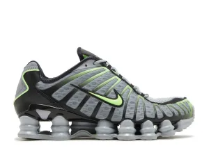 college - team - themed running shoes Nike Shox TL Wolf Grey Lime Blast