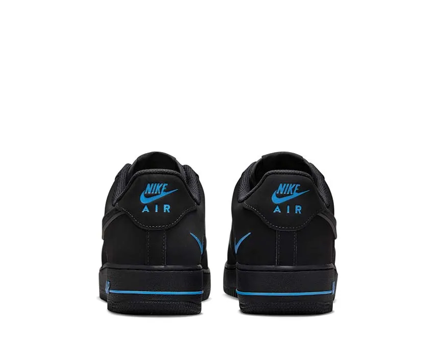 Nike Air Force 1 '07 "Black University Blue" Day-to-Day Comfort Clean Aesthetic