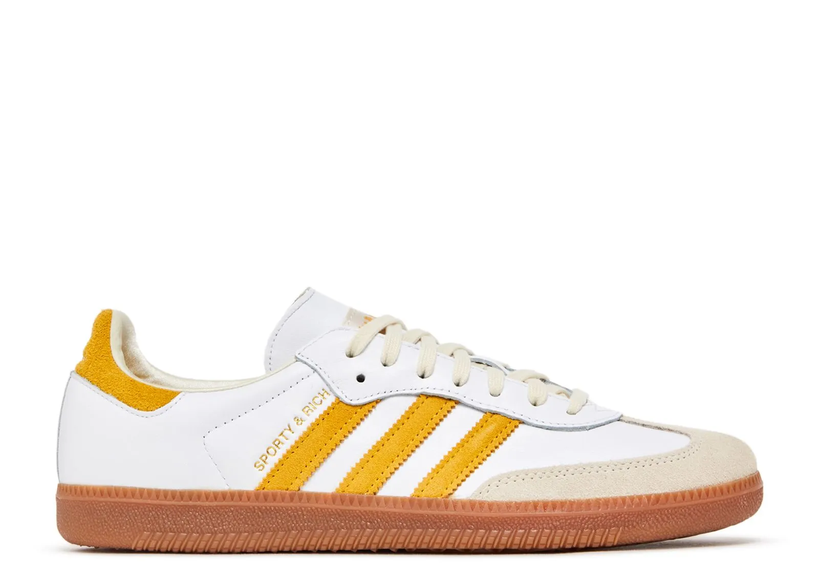 Adidas Samba Sporty & Rich White Bold Gold Travel Friendly morning jog