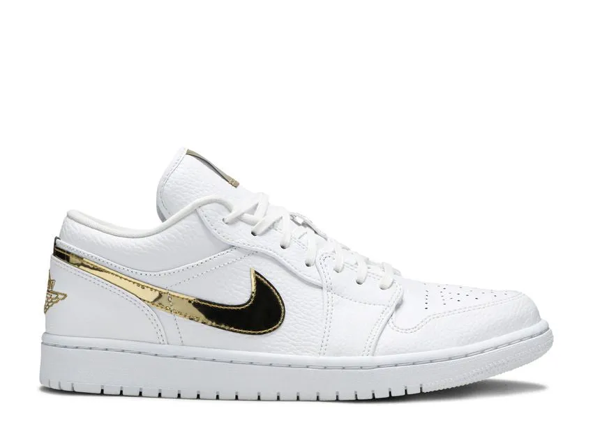 Air Jordan 1 Low White Metallic Gold Wind Step ComfortFit