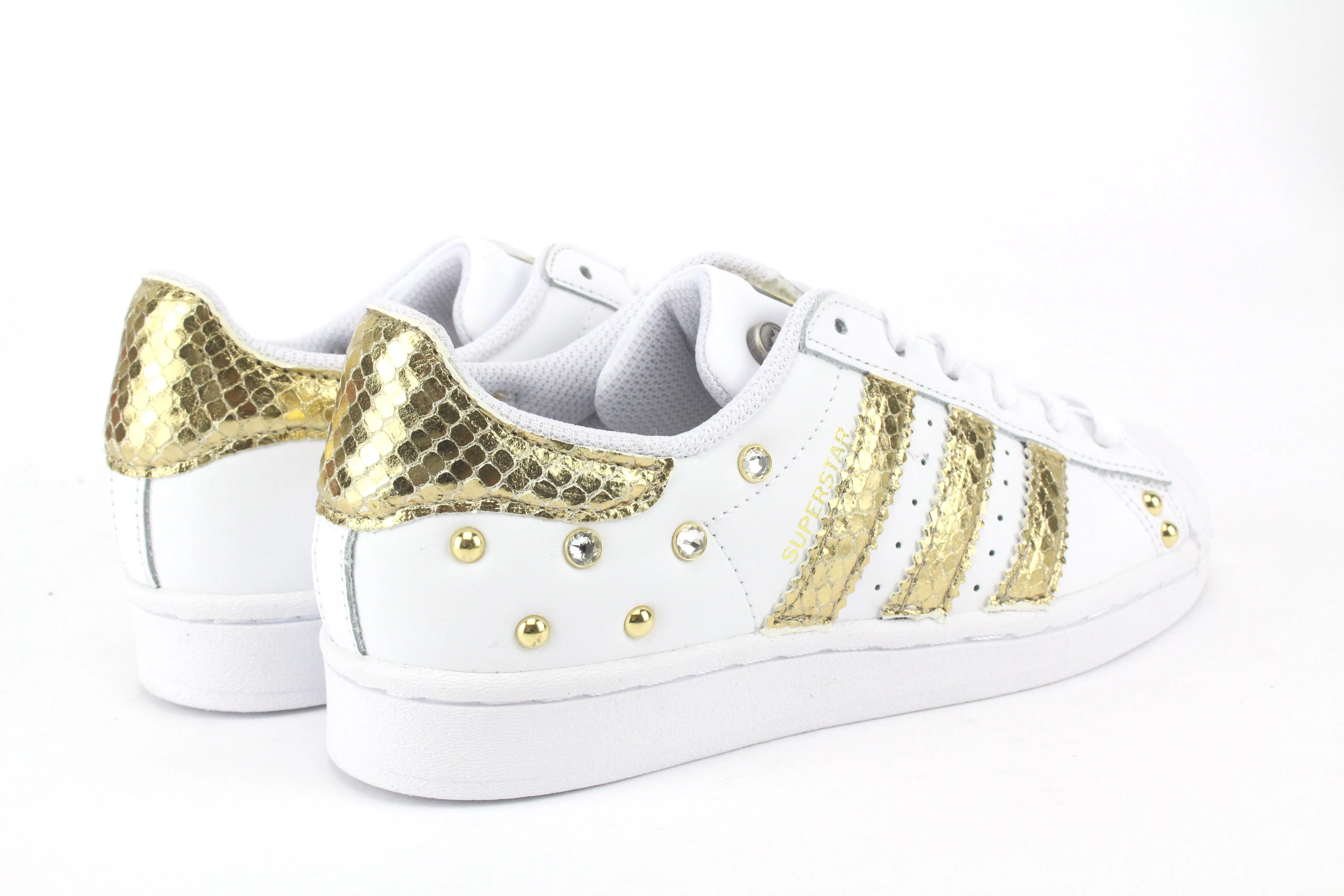 Comfort Walk Adidas Superstar Cocco Laminato Gold & Strass