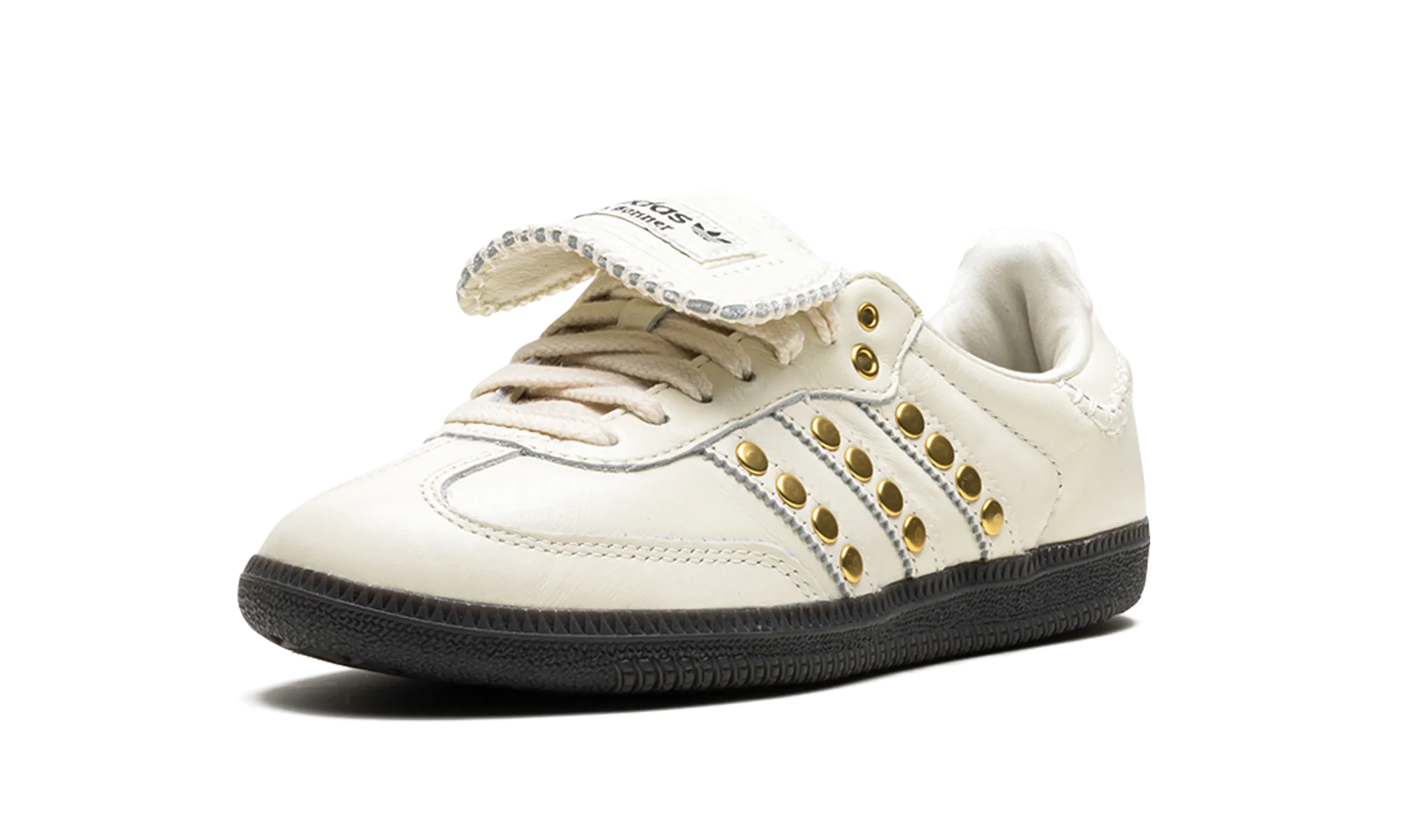 Samba "Wales Bonner - Studded Pack - Cream" Quick lace Durable Material