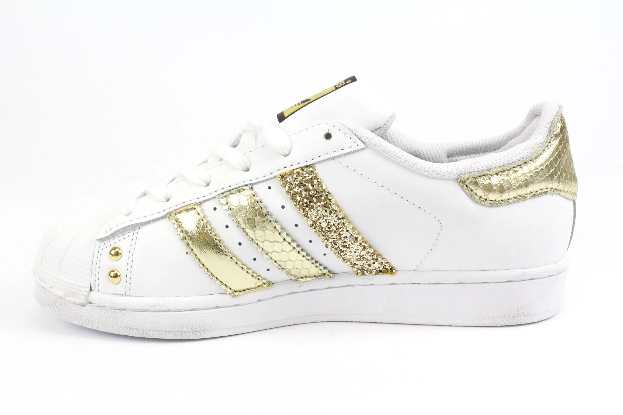 Adidas Superstar Pitone Laminato Gold Glitter & Strass Tea Run