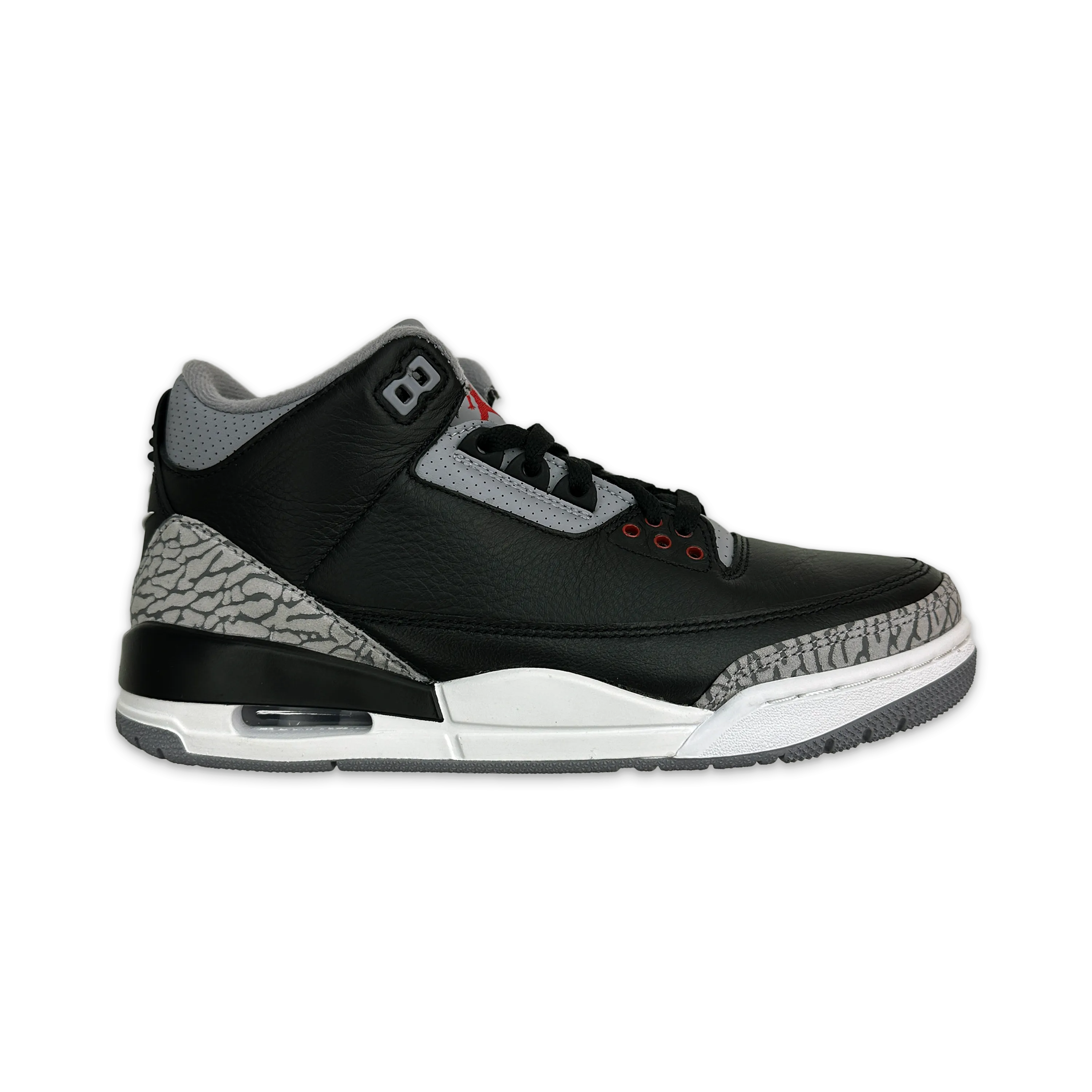 Air Jordan 3 Retro "Black Cement" (2024) Studded Trim Comfortable Foot