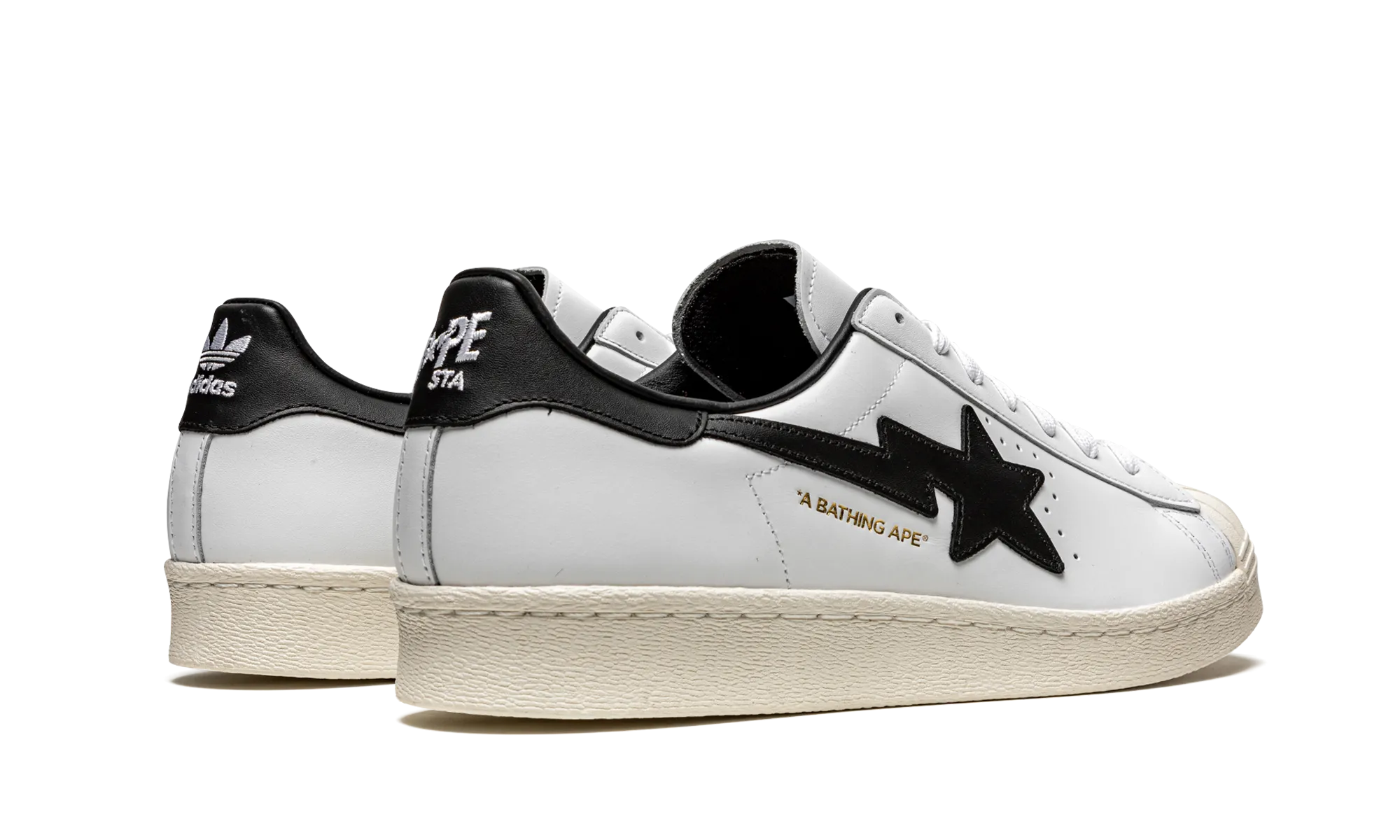 Pure Comfort Side Support Superstar 80s "BAPE - White / Black"