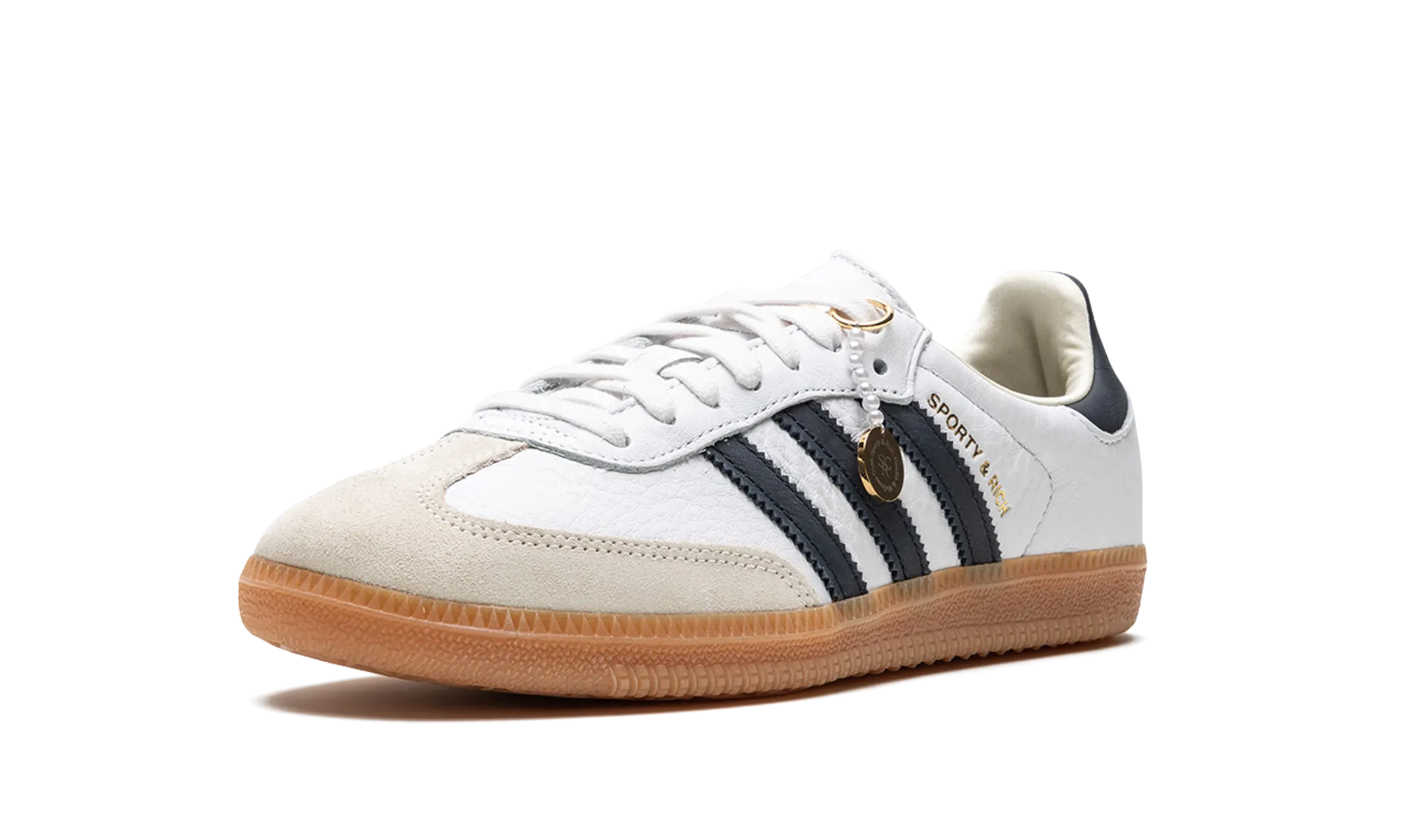 Low Heel Cliff Hike Samba "Sporty & Rich - White/Black"
