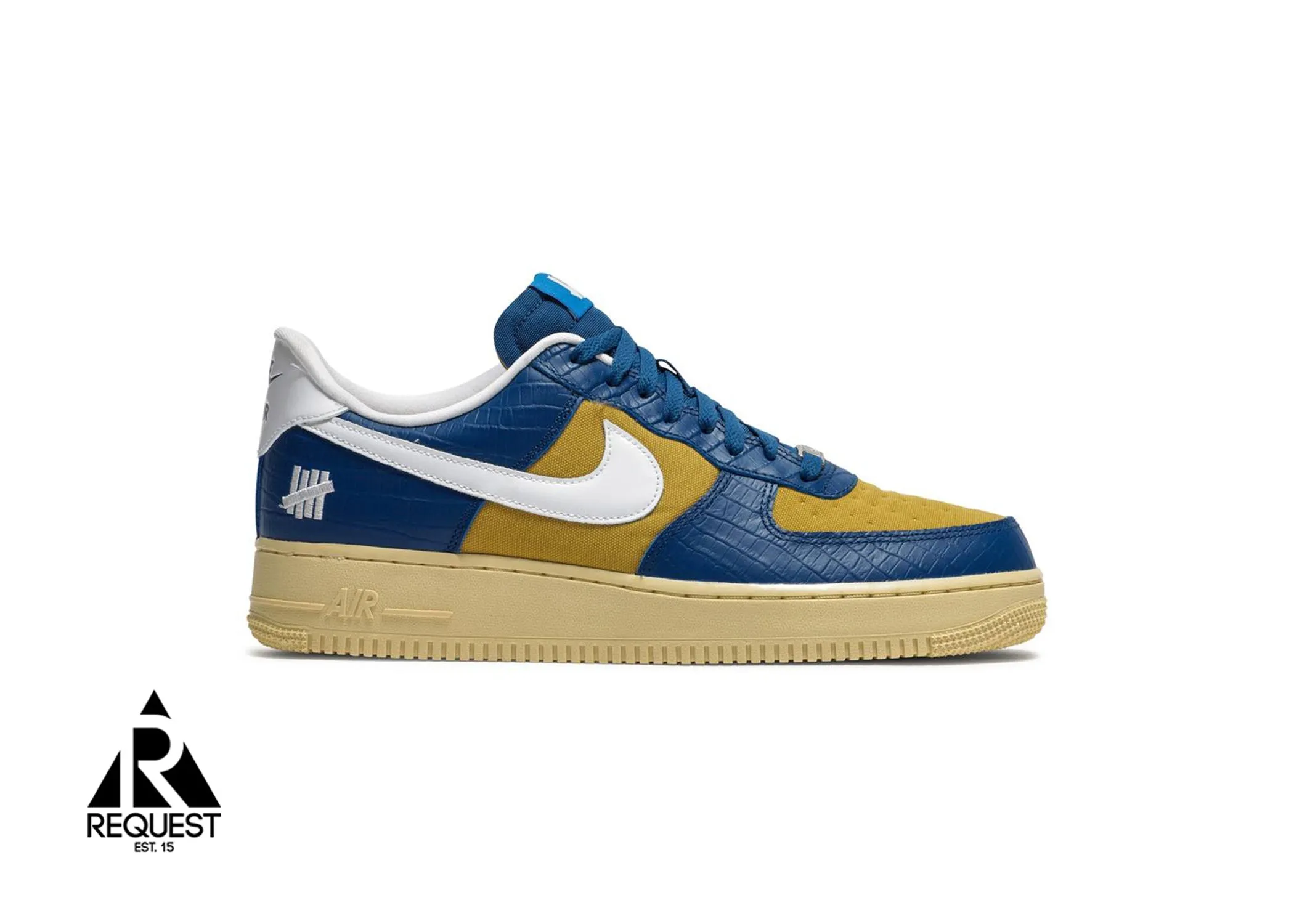 Urban Move Pro Air Force 1 Low SP ??Undefeated 5 On It Blue Yellow Croc??