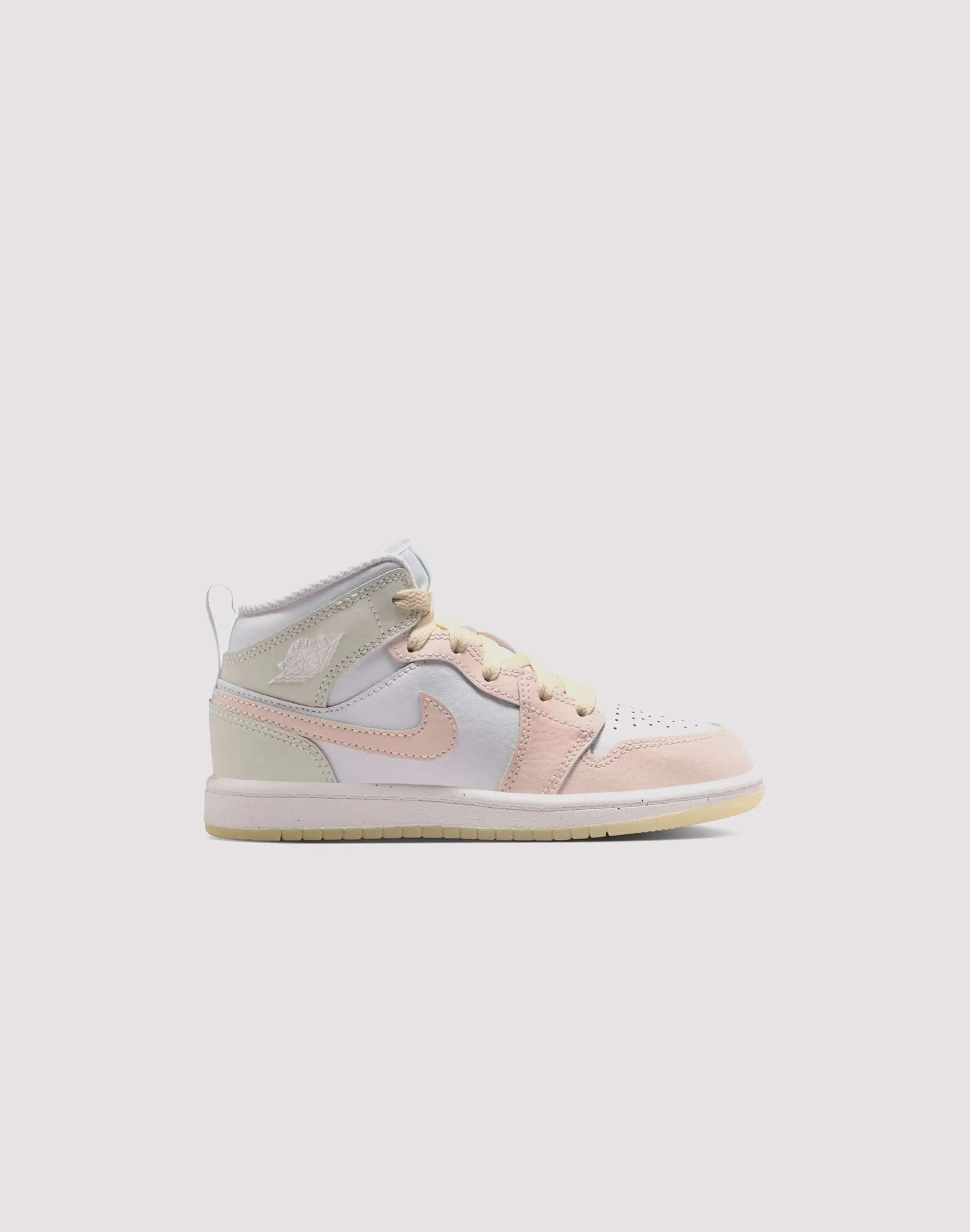 Shine Silver Jordan Air Jordan 1 Mid SE Pre-School
