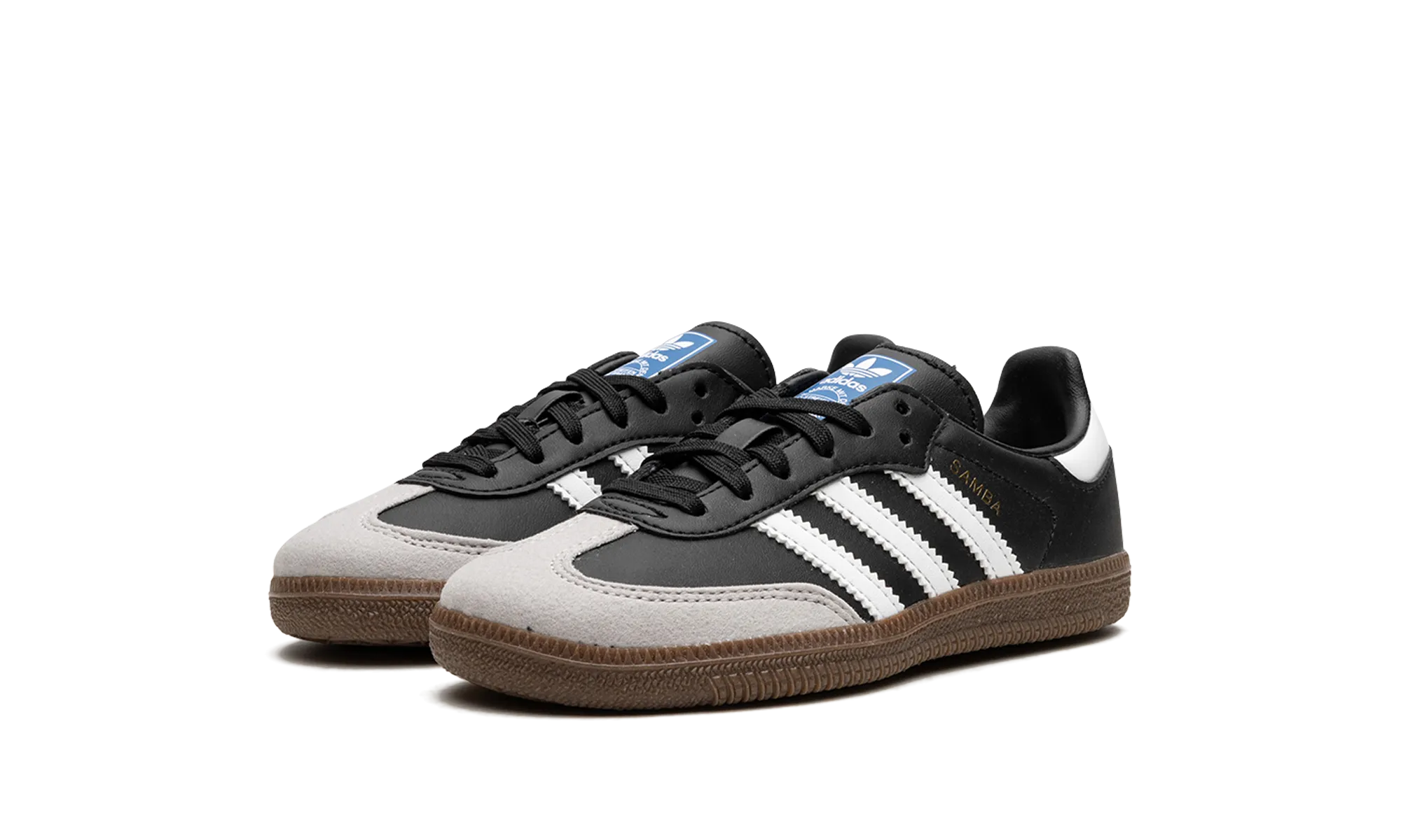 Samba Vegan Kids "Black / White / Gum" Open Walk Stream Step