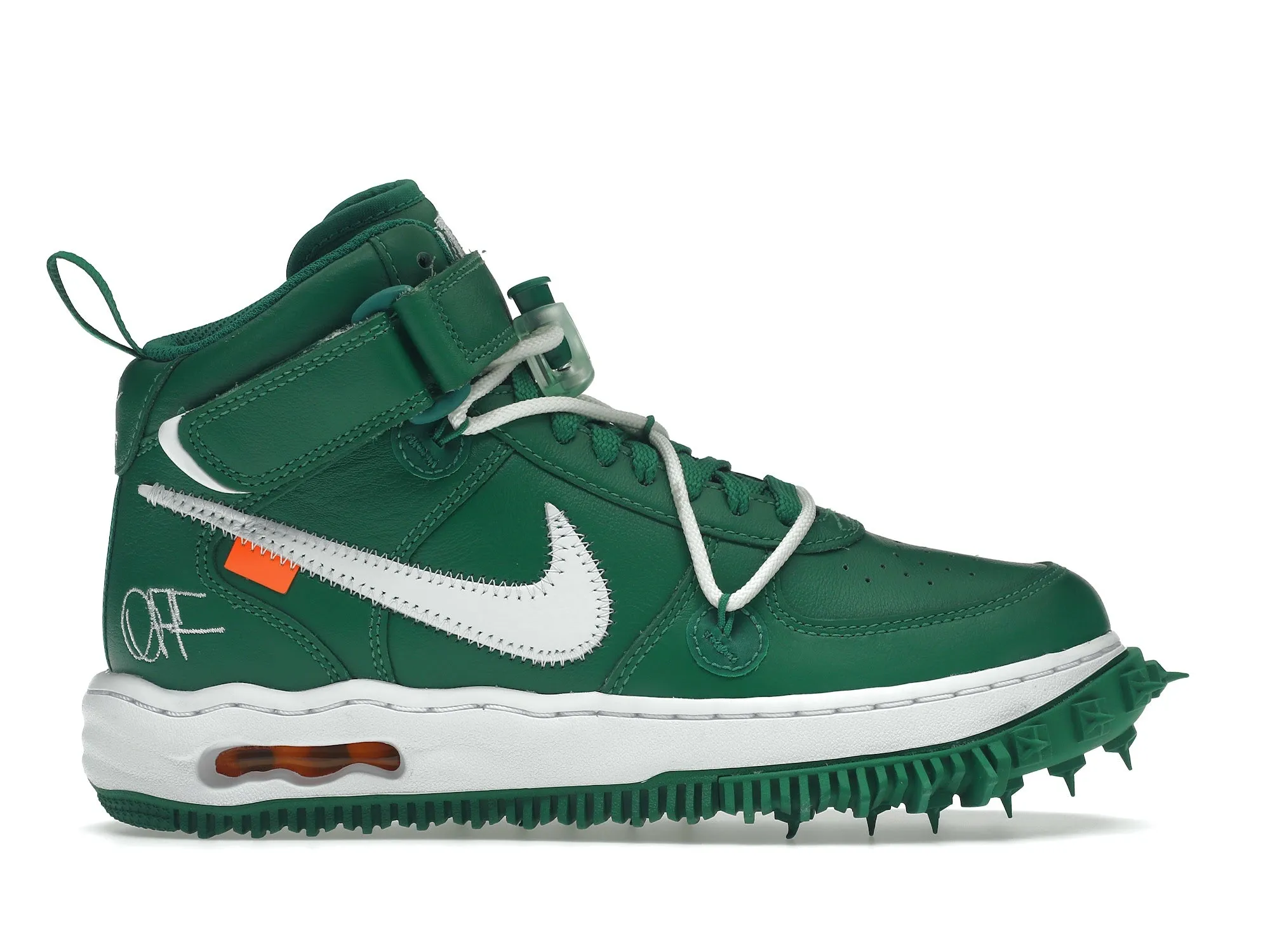 Wave Run Soft Insole Nike Air Force 1 Mid Off-White Pine Green