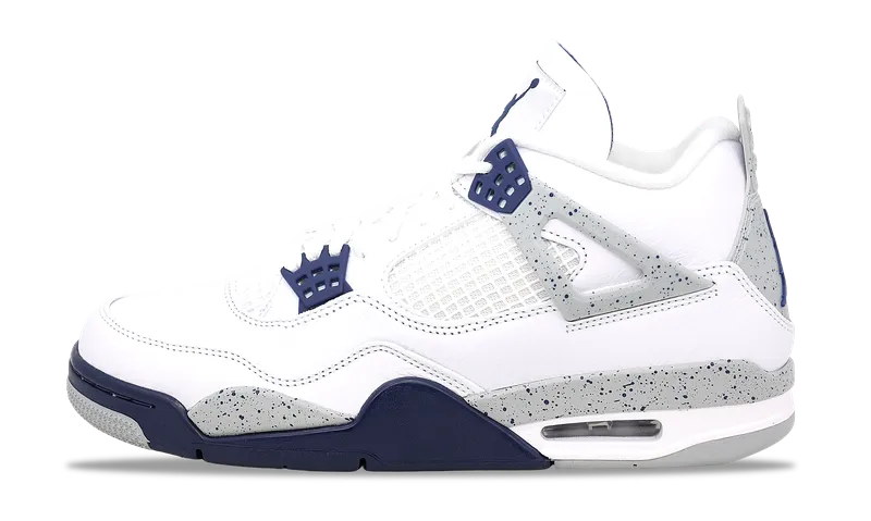 Nike Air Jordan 4 Retro White Midnight Navy  DH6927-140 Water Safe