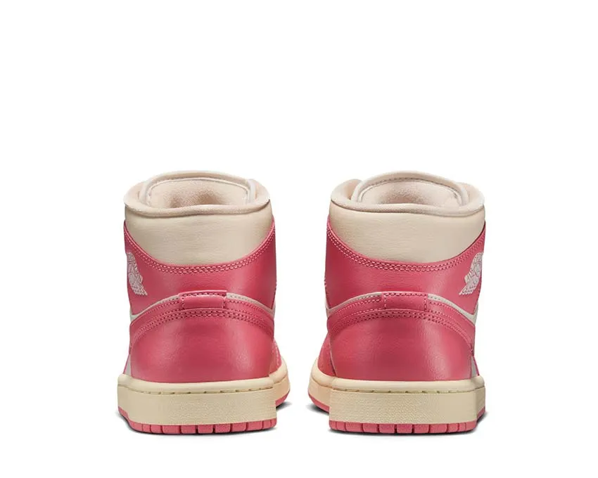 Air Jordan 1 Mid W "Pink Salt" Shell Walk Footstep Care