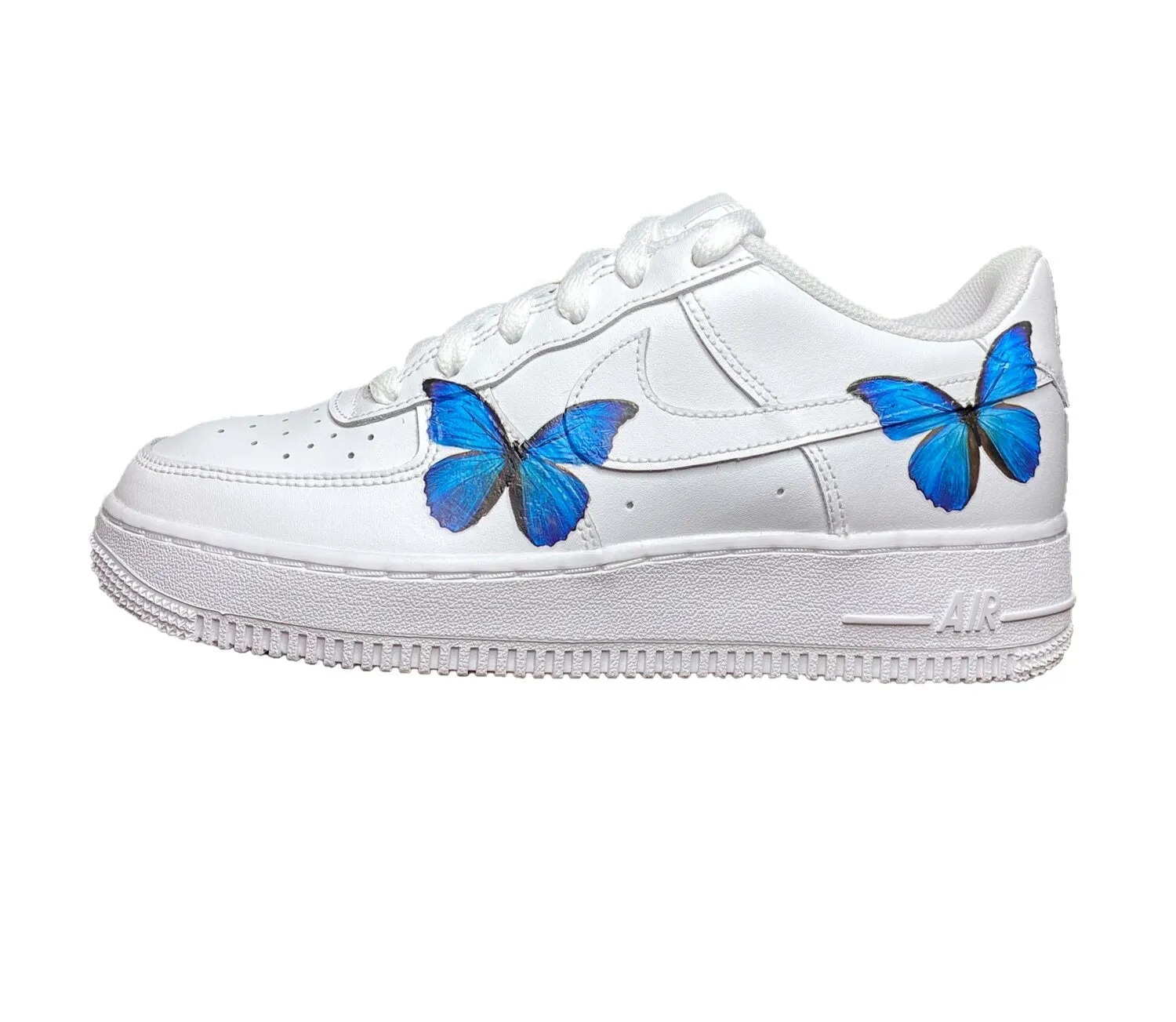 Nike AF1 "Blue Butterfly" Custom Pull Hike Light Jog