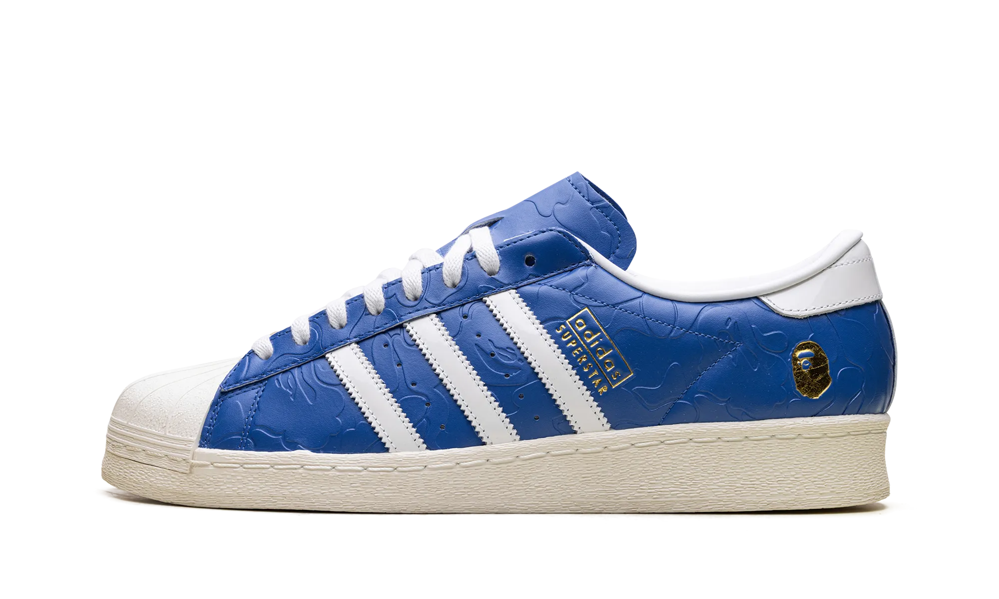 Elastic Sides Quick Slip Superstar Vintage "Bape Blue White"