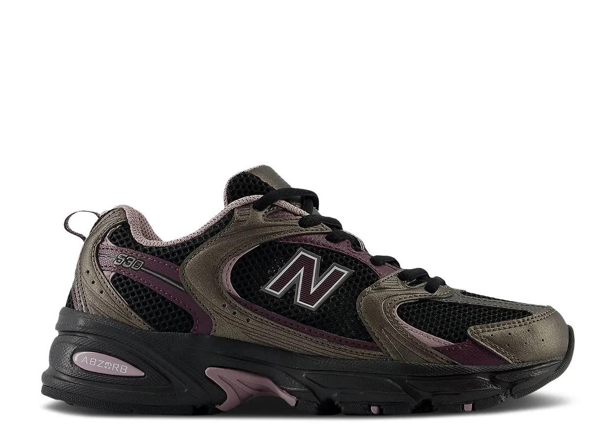 New Balance 530 Black Metallic Plum Brown Trendy pick