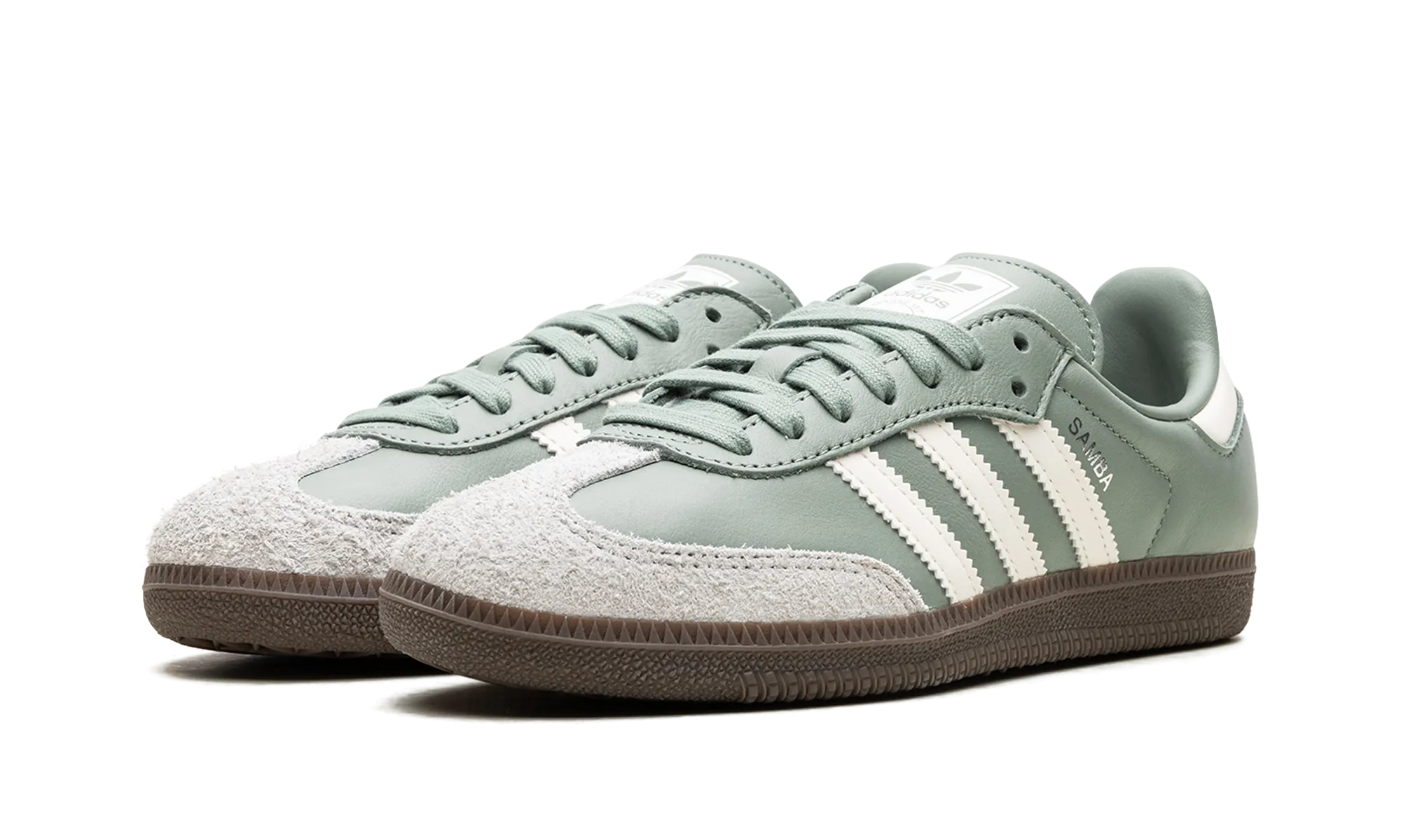 party look Pointed Toe Design Samba OG "Silver Green Chalk White"