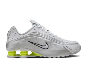 senior exercise shoes Classic Shoes Nike Shox R4 White Metallic Silver Volt