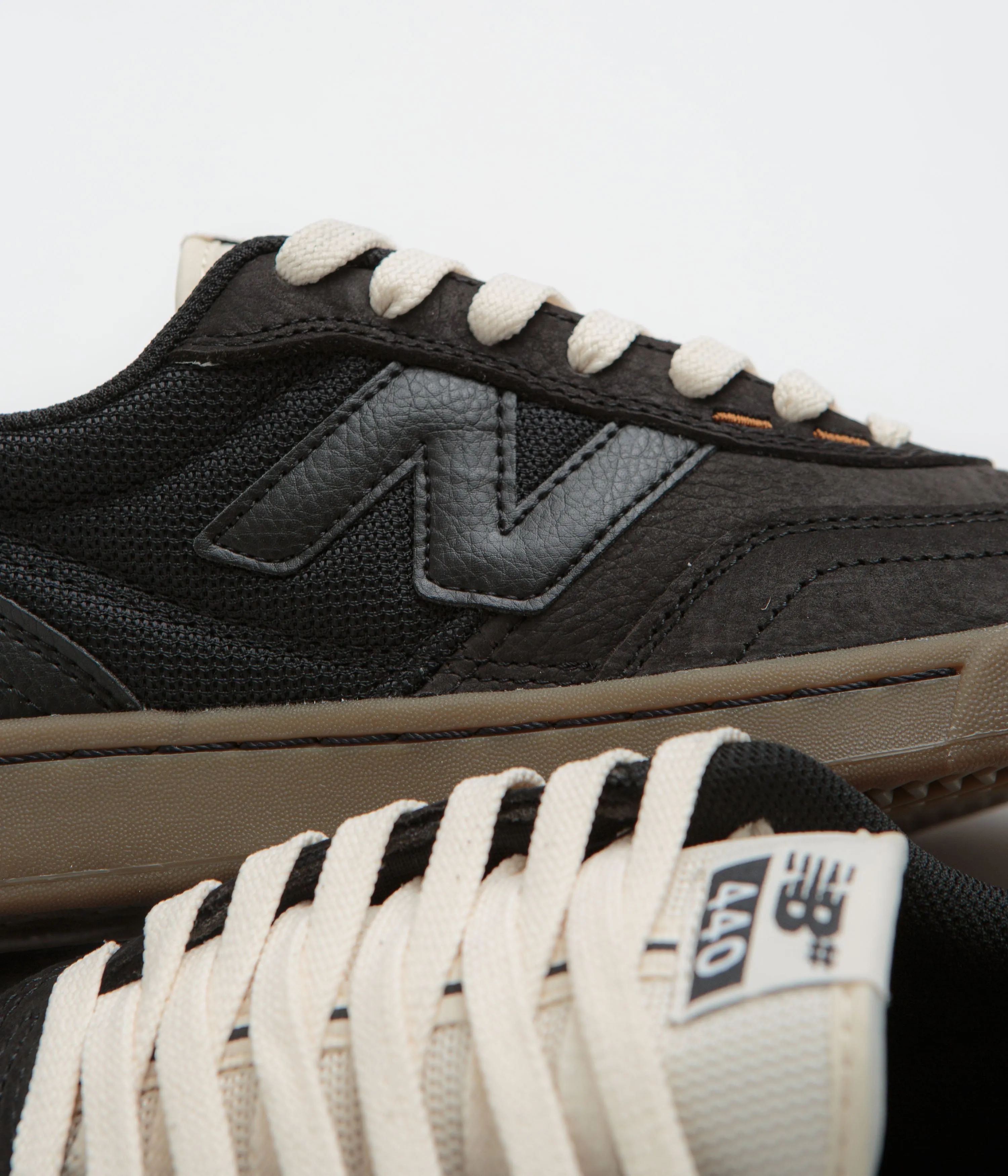 Gym Life Street Glow New Balance Numeric 440 Shoes - Black / Gum / Orange Desert-Ready