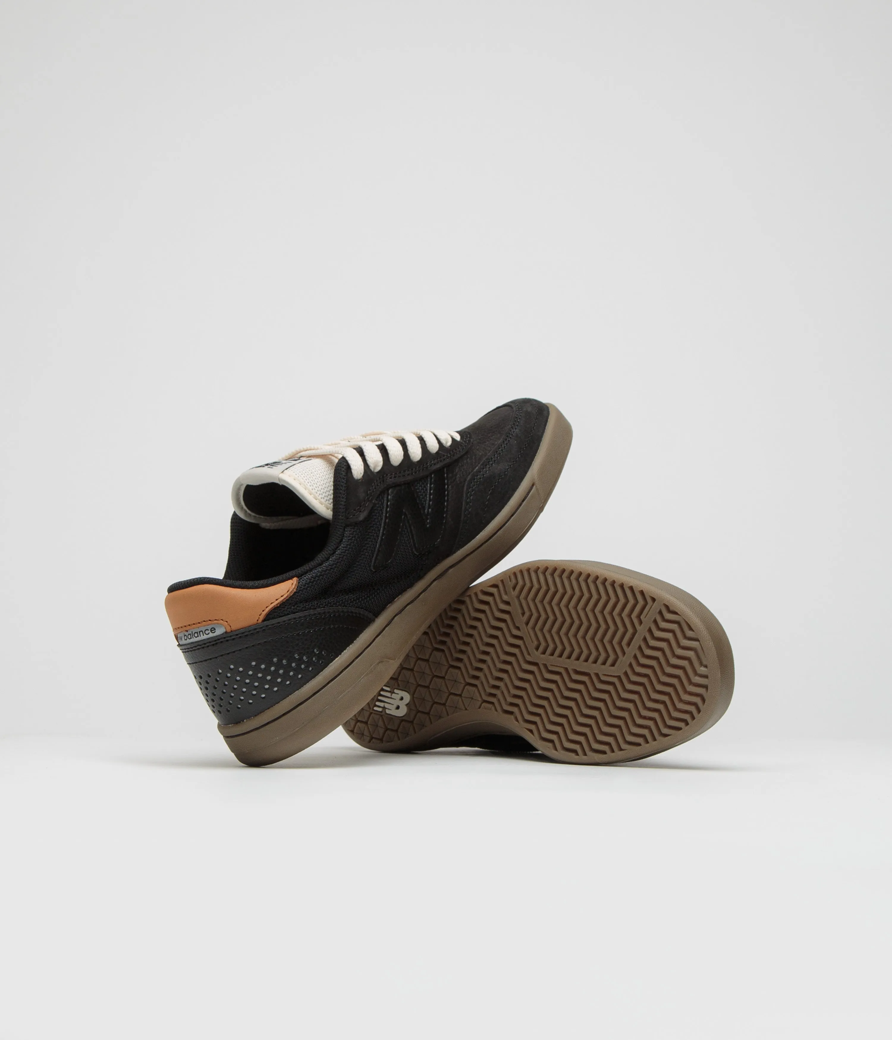 Icon Edge New Balance Numeric 440 Shoes - Black / Gum / Orange Desert-Ready